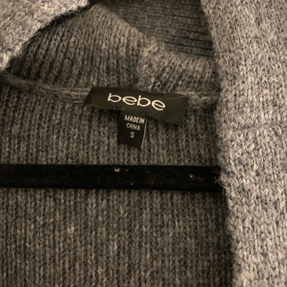 Bebe- Long gray open front sweater - small - like new - Picture 2 of 5